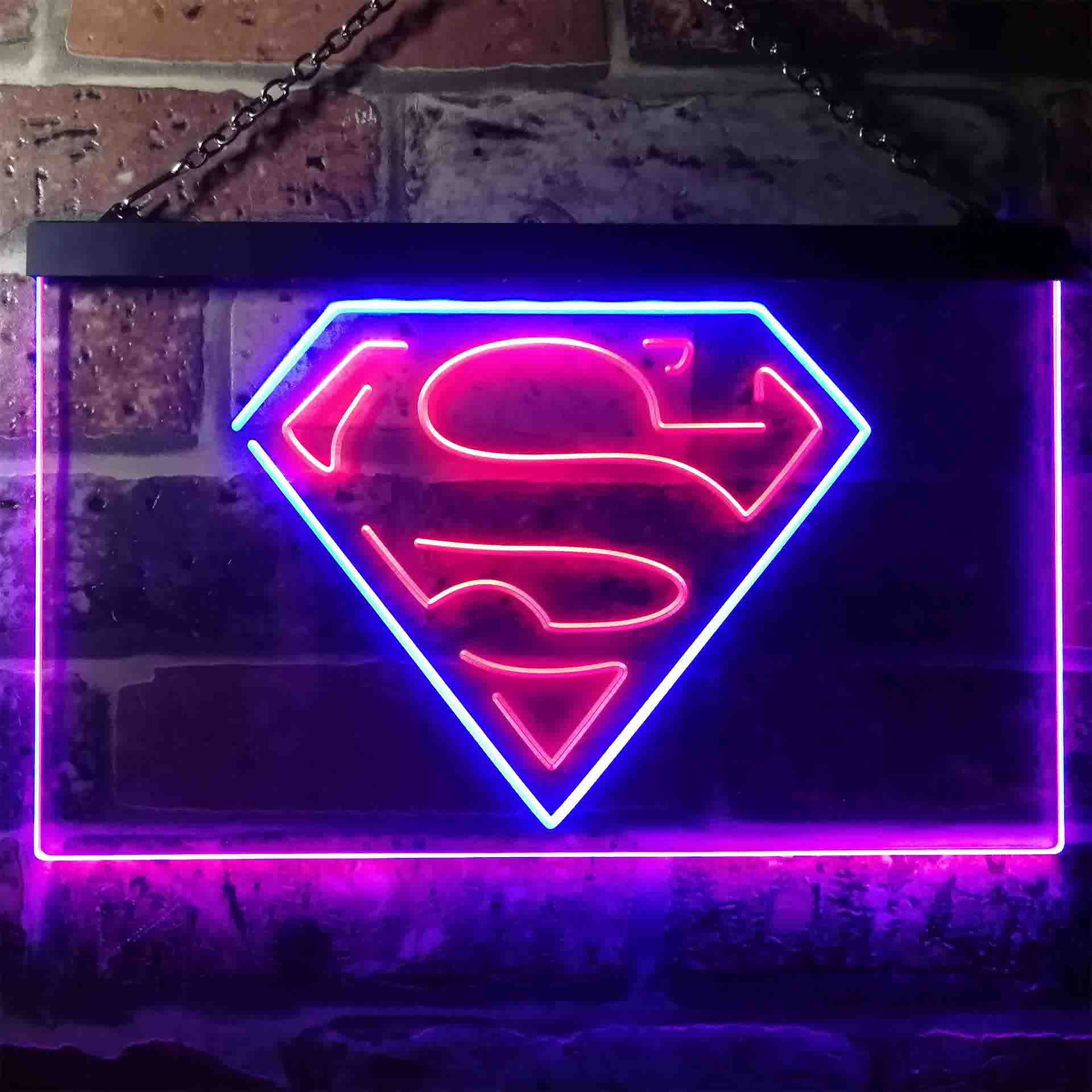 Superman Dual LED Neon Light Sign